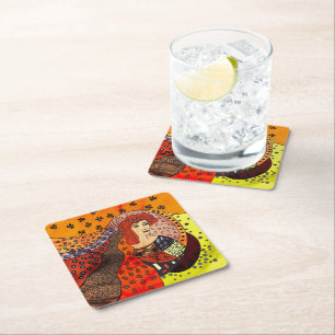 Lady Nature Square Paper Coaster