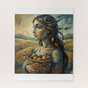 Lady of Dreams with a Basket of Life Jigsaw Puzzle