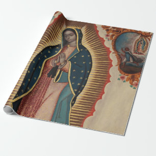 Lady of Guadalupe, 1780 by Sebastian Zalcedo Wrapping Paper