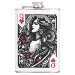 Lady of Heart to You Hip Flask
