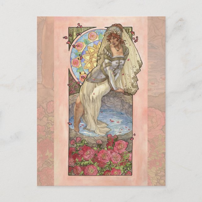 Lady of June Art Nouveau Birthstone Series Postcard (Front)