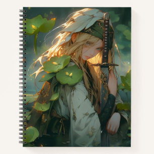 Lady of Lake Anime Fantasy Notebook