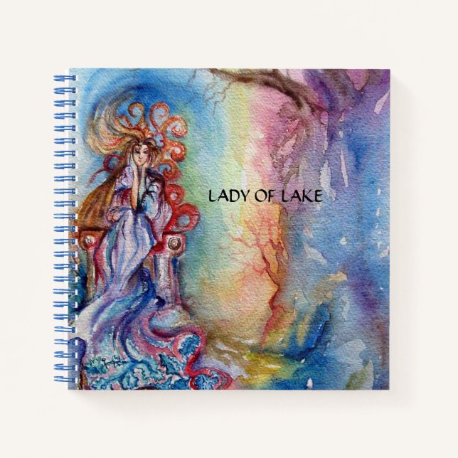 LADY OF LAKE Arthurian Legend Watercolor Notebook (Front)