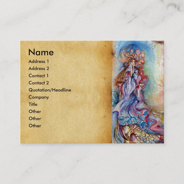 LADY OF LAKE , Magic and Mystery Business Card (Front)