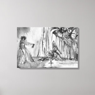 LADY OF LAKE , Magic and Mystery Canvas Print