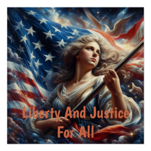 Lady Of Liberty - Patriotism Art Poster