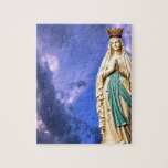 Lady of Lourdes Jigsaw Puzzle<br><div class="desc">Our Lady of Lourdes with the sky as a background</div>