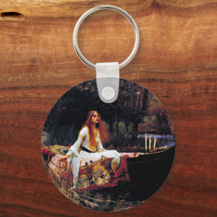 Lady Of Shallot Boat JW Waterhouse Romantic Art Key Ring