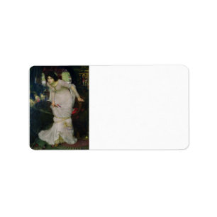 Lady of Shallot by John William Waterhouse Label