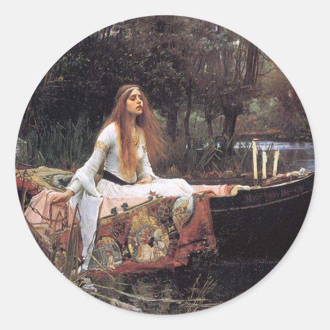 Lady of Shalott Classic Round Sticker (Front)