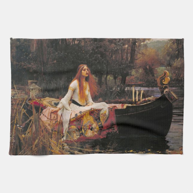 Lady of Shalott John William Waterhouse Tea Towel (Horizontal)
