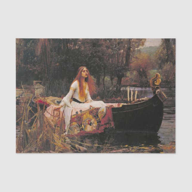 Lady of Shalott John William Waterhouse Tissue Paper (Front)