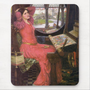 Lady of Shalott Pre-Raphaelite by J. W. Waterhouse Mouse Mat