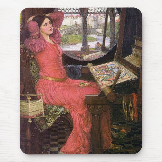 Lady of Shalott Pre-Raphaelite by J. W. Waterhouse Mouse Mat (Front)