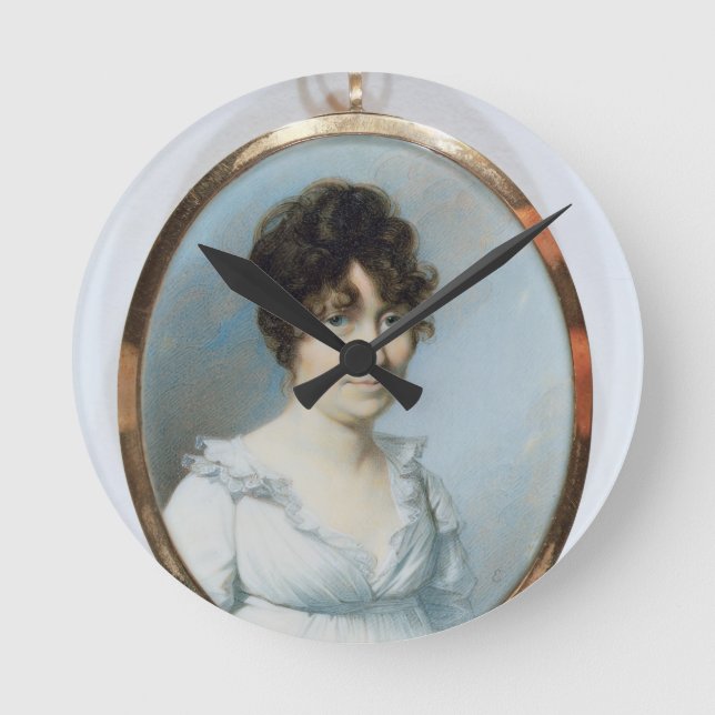 Lady of the Blunt Family (w/c and gouache on ivory Round Clock (Front)