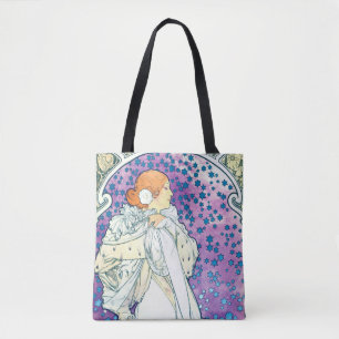 Lady of the Camelias, Alphonse Mucha Tote Bag