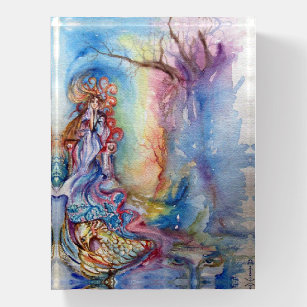 LADY OF THE LAKE ,Arthurian Legend Watercolor Paperweight