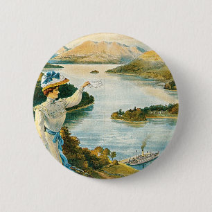 Lady of the Lake ~ Furness Railway 6 Cm Round Badge