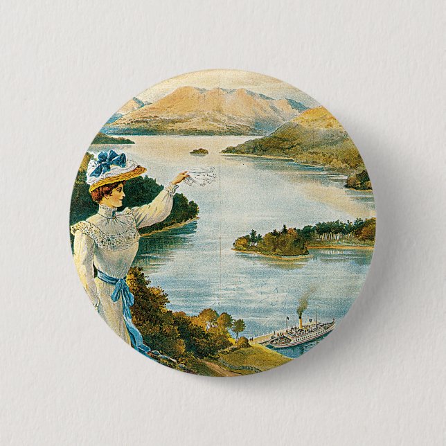 Lady of the Lake ~ Furness Railway 6 Cm Round Badge (Front)