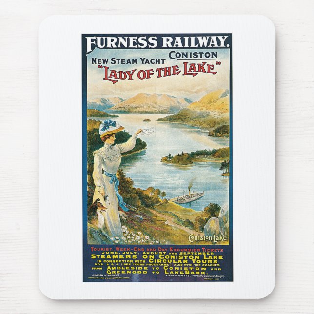 Lady of the Lake ~ Furness Railway Mouse Mat (Front)