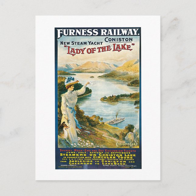 Lady of the Lake ~ Furness Railway Postcard (Front)