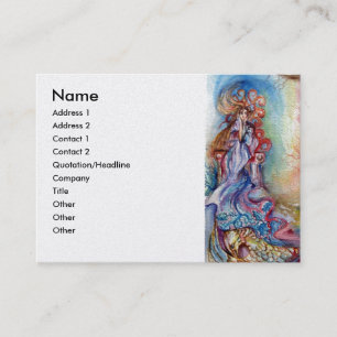 LADY OF THE LAKE gold purple red blue Business Card