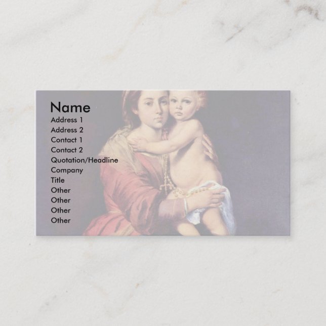 Lady Of The Rosary Business Card (Front)