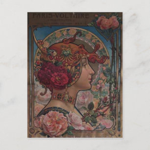 Lady of the roses postcard