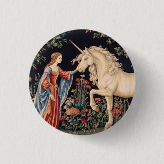 Lady of the Unicorn 3 Cm Round Badge