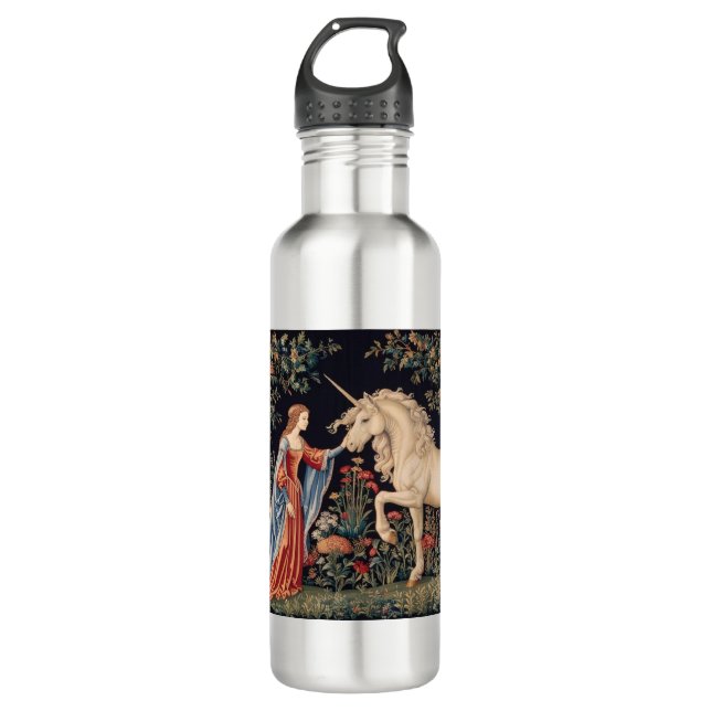 Lady of the Unicorn 710 Ml Water Bottle (Front)