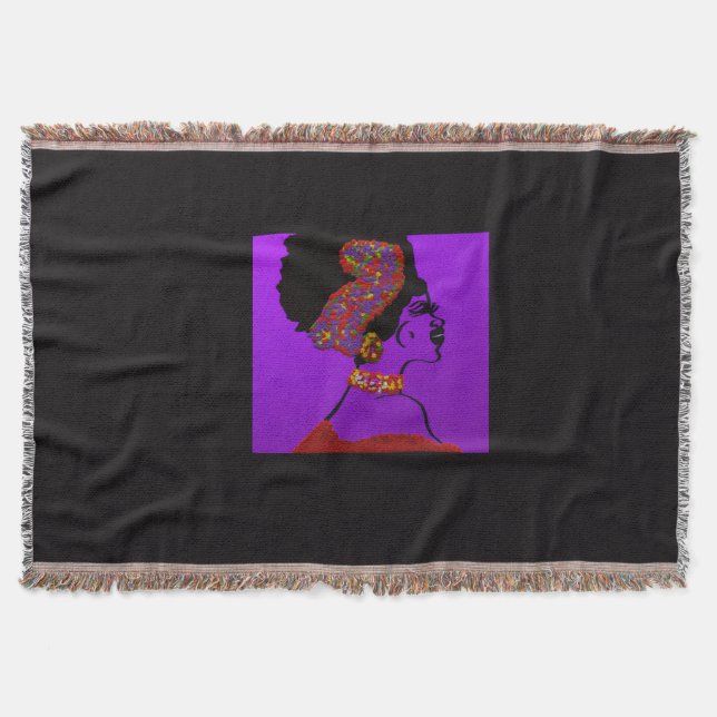 Lady of Wisdom and Vitality Throw Blanket (Front)