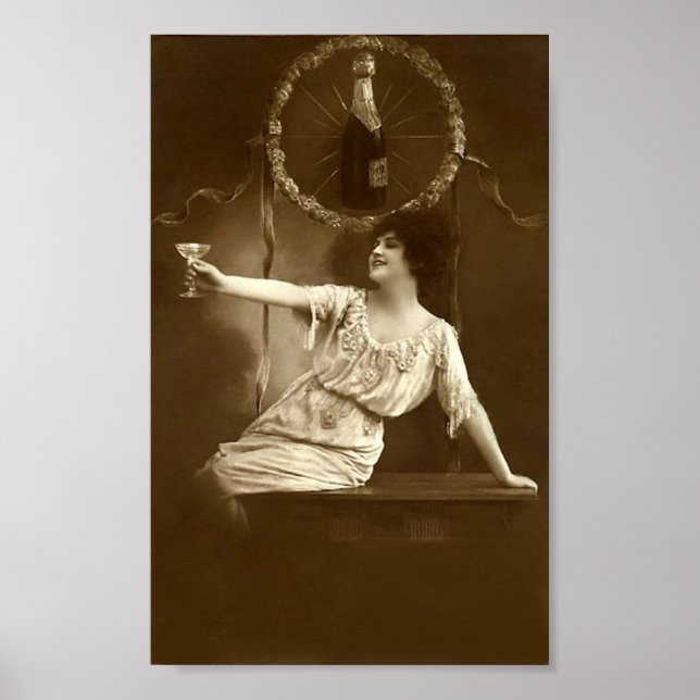 Lady on New Year's Eve Ephemeral Poster (Front)