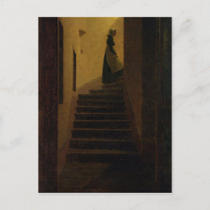 Lady on the Staircase Postcard
