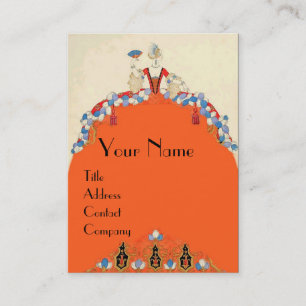LADY ORANGE FASHION COSTUME DESIGNER MAKEUP ARTIST BUSINESS CARD