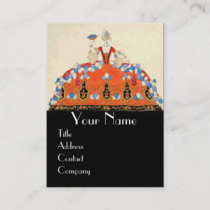 LADY ORANGE FASHION COSTUME DESIGNER MAKEUP ARTIST BUSINESS CARD