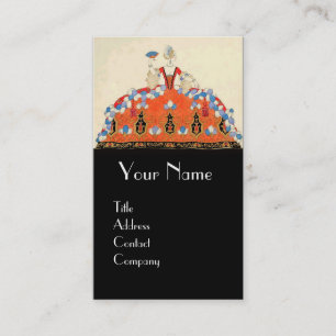 LADY ORANGE FASHION COSTUME DESIGNER MAKEUP ARTIST BUSINESS CARD
