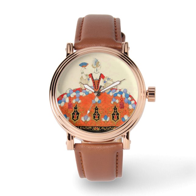 LADY ORANGE FASHION COSTUME DESIGNER MAKEUP ARTIST WATCH (Front)