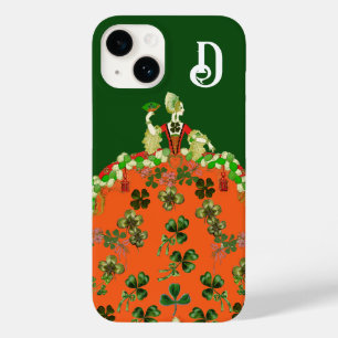LADY ORANGE,SHAMROCKS St. Patricks Day Monogram Case-Mate iPhone 14 Case