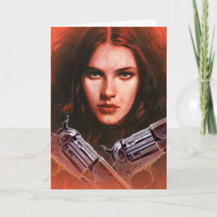 Lady Outlaw Greetings Card