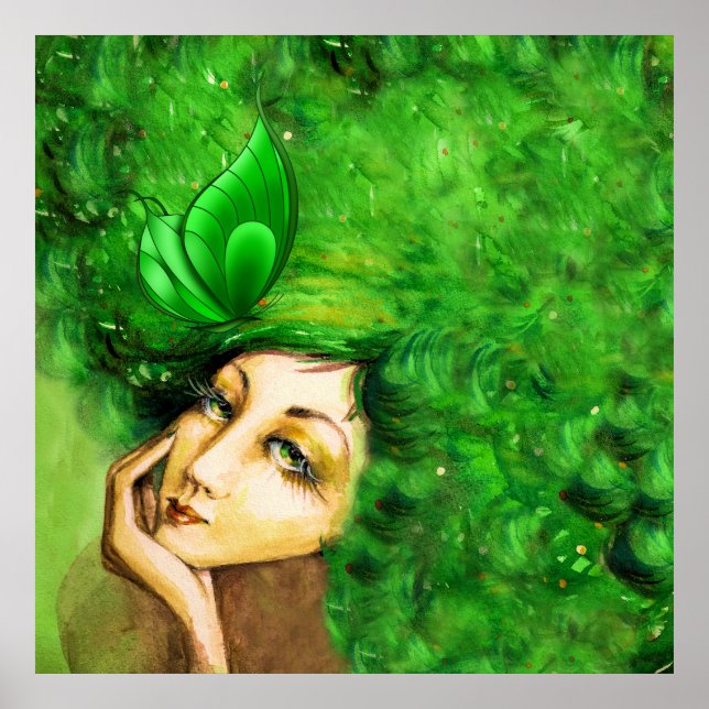 Lady Papilionem Art Poster (Front)