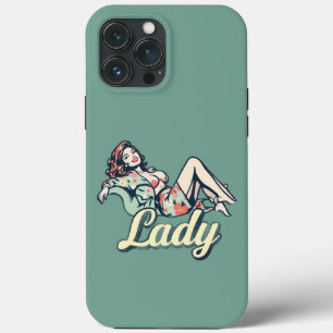 "Lady Pin-Up Art iPhone 13 Pro Max Case 