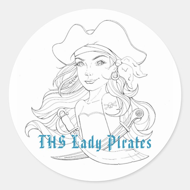 Lady Pirate Sticker (Front)