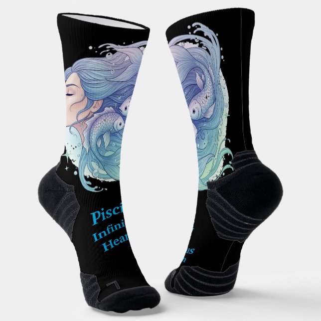 Lady Pisces Socks – Creative Detail (Angled)
