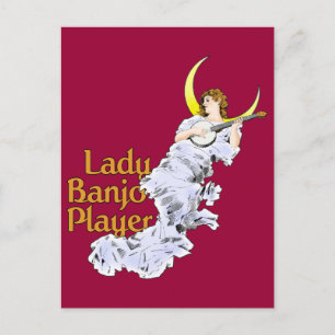 Lady Player Postcard