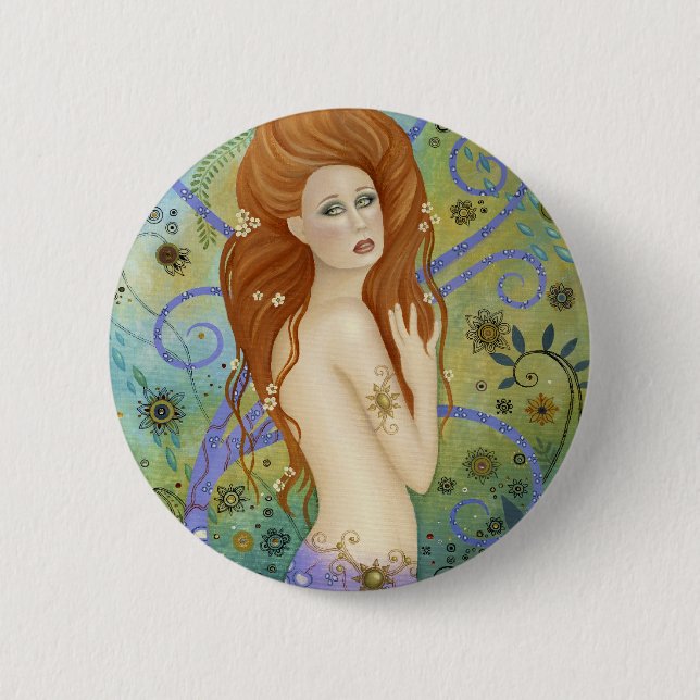 Lady Poseidon 6 Cm Round Badge (Front)