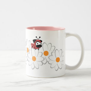 Lady Pug Mug (White&Grey Flowers)
