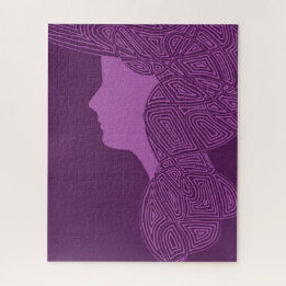 Lady Purple Jigsaw Puzzle