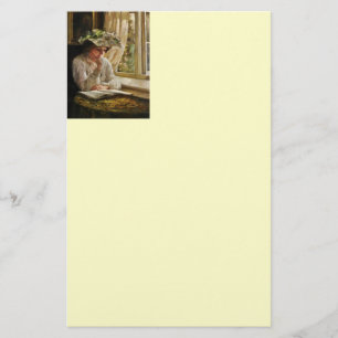 Lady Reading by Window Stationery
