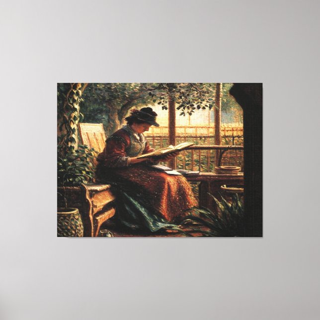 Lady Reading  Canvas Print (Front)