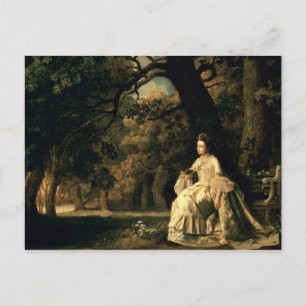 Lady reading in a Park, c.1768-70 Postcard